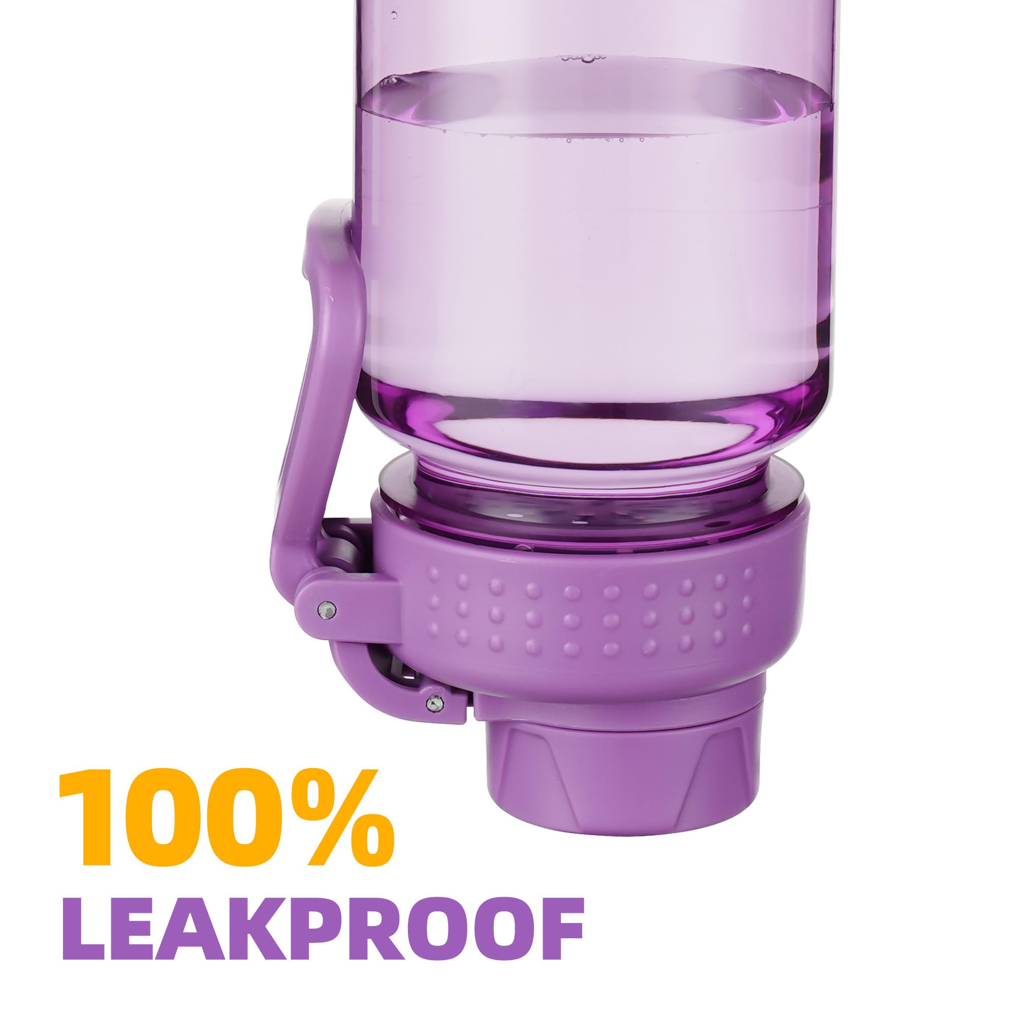OLDLEY 600ml/20oz Water Bottle BPA Free Tritan Clear Water Bottle with Screw Lid & Carry Loop Reusable Leakproof Drinking Bottle for Sports, Gym, School, Outdoor (Black)