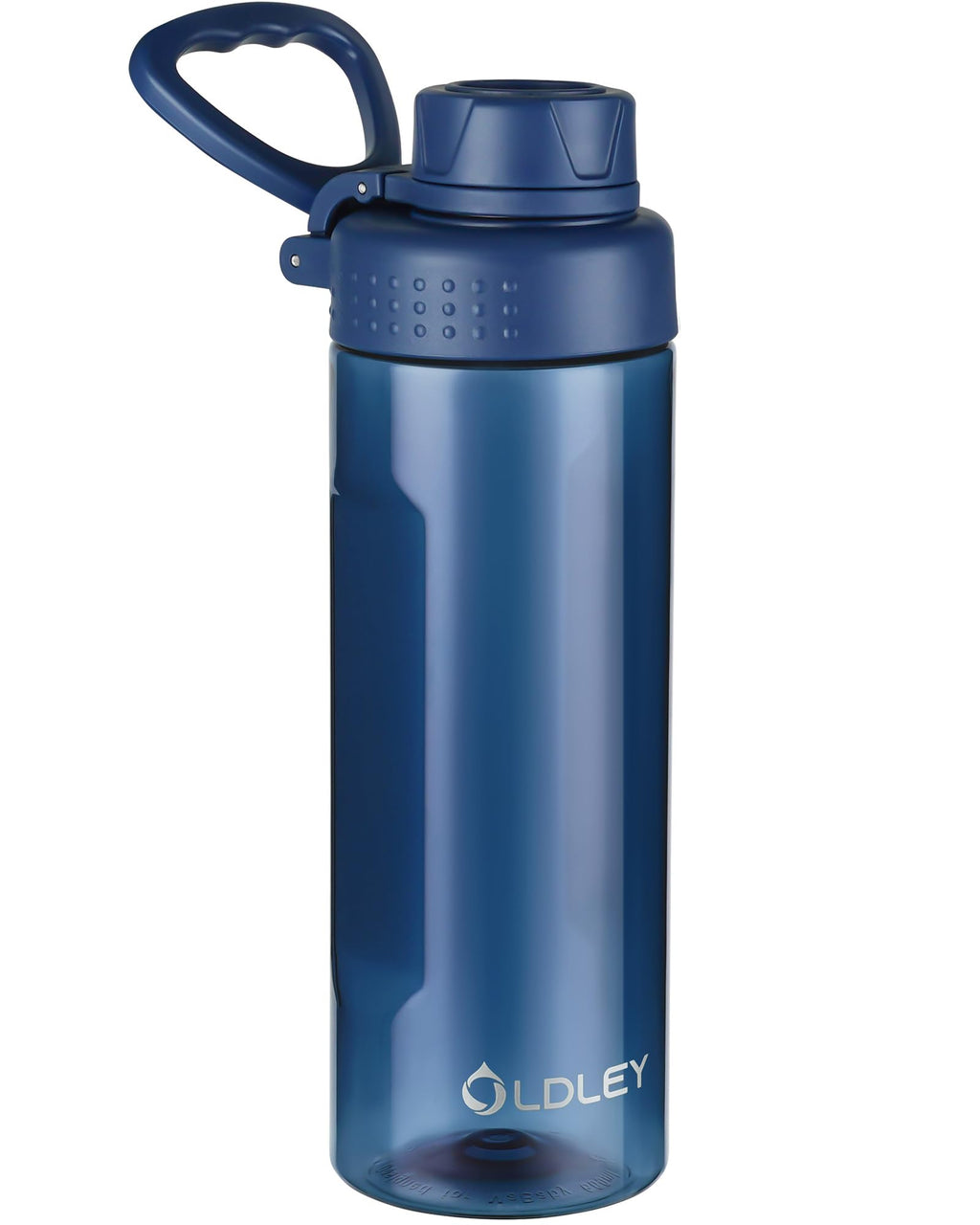 OLDLEY 600ml/20oz Water Bottle BPA Free Tritan Clear Water Bottle with Screw Lid & Carry Loop Reusable Leakproof Drinking Bottle for Sports, Gym, School, Outdoor (Black)