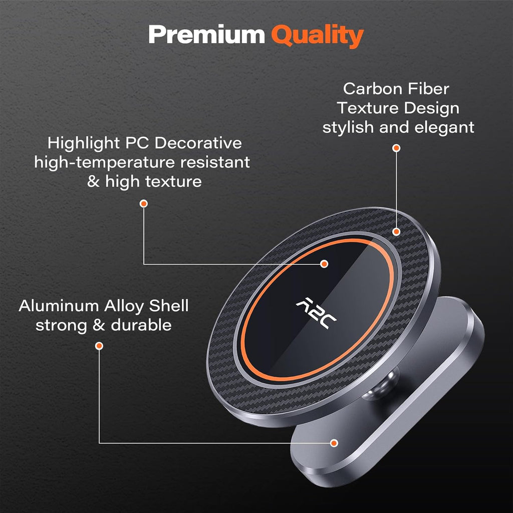 A2C All-Metal Gym Magnetic Phone Holder for MagSafe,High-End Workout Essentials Gift for Men Women,[Dual Magnet] Portable Phone Mount Gym Accessories Compatible with iPhone 16 15 14 13 12 (Gray)