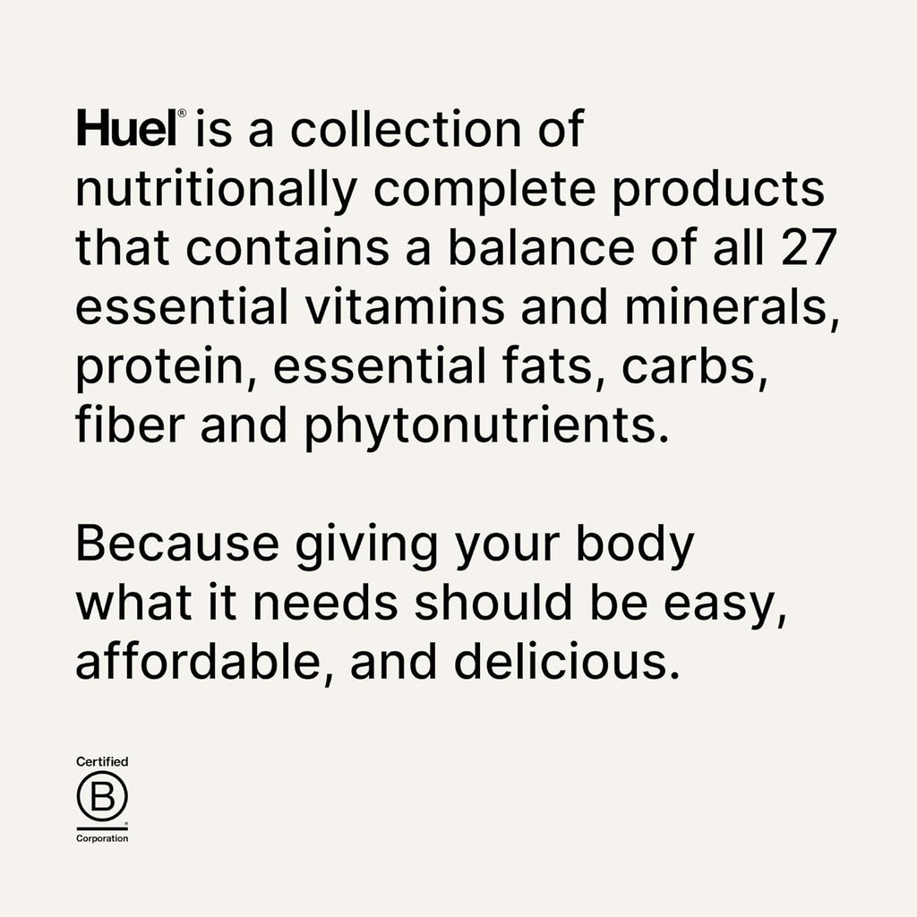 Huel Black Edition - Nutritionally Complete 100% Vegan Gluten-Free - Less Carbs More Protein - Powdered Meal (Chocolate, 1 Bag)