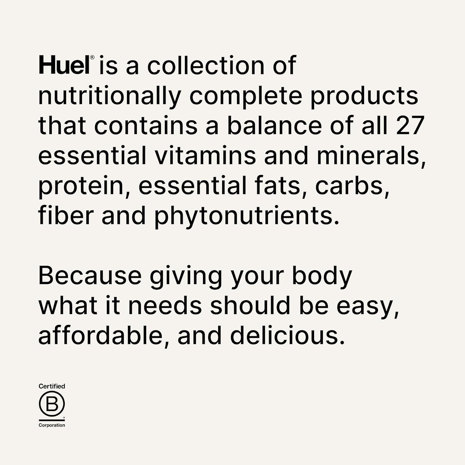 Huel Black Edition - Nutritionally Complete 100% Vegan Gluten-Free - Less Carbs More Protein - Powdered Meal (Chocolate, 1 Bag)
