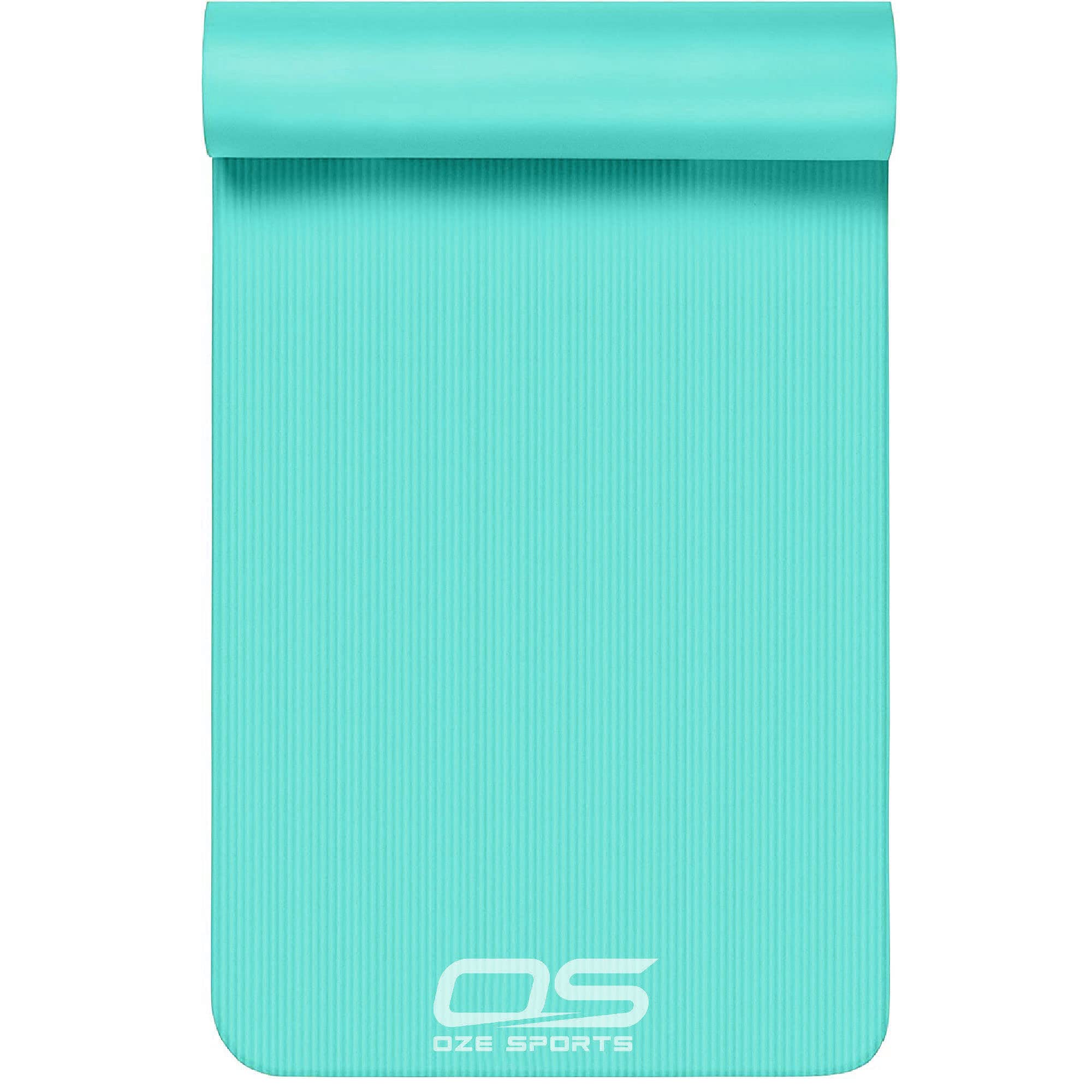 OZE SPORTS Yoga Mat, NBR Foam, Extra Thick, Non-Slip, High Density, Large, for Pilates, Gymnastics, HiiT and Fitness, with Free Carry Strap