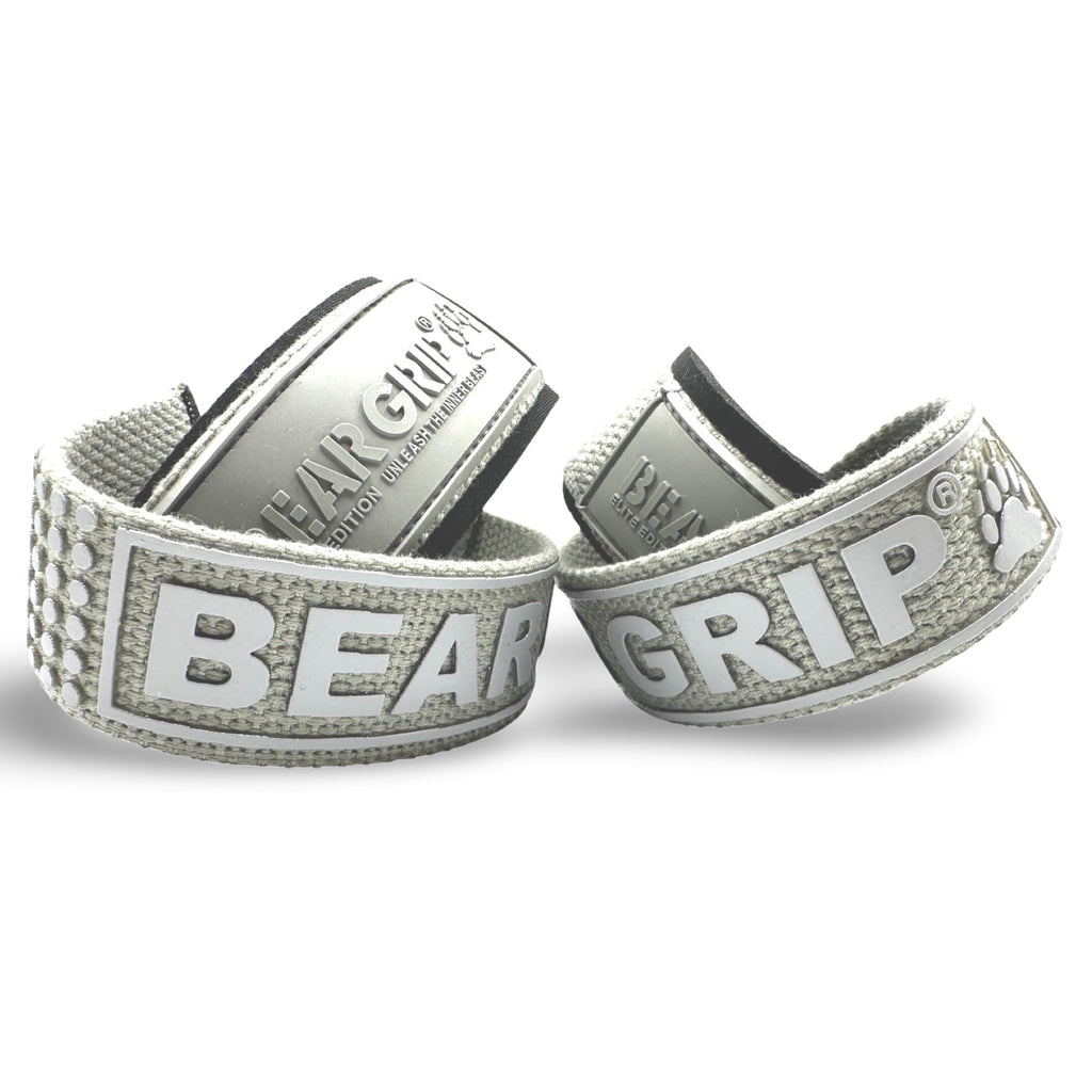 BEAR GRIP Straps - Premium Neoprene Padded Heavy Duty Double Stitched Weight Lifting Gym Straps, Deadlift, Gym Accessories for Men and Women, Advanced Gel Grip, 100% cotton, Extra long length