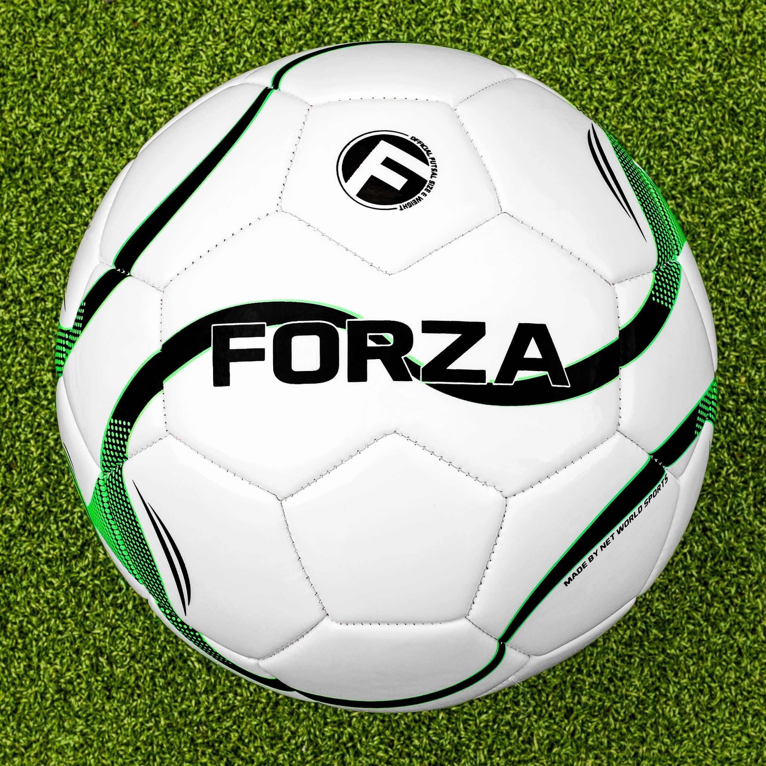 FORZA Footballs with Mesh Storage Carry Bag & Multiple Pack Sizes - Variety of Ball Types for Football Matches, Competitions & Training