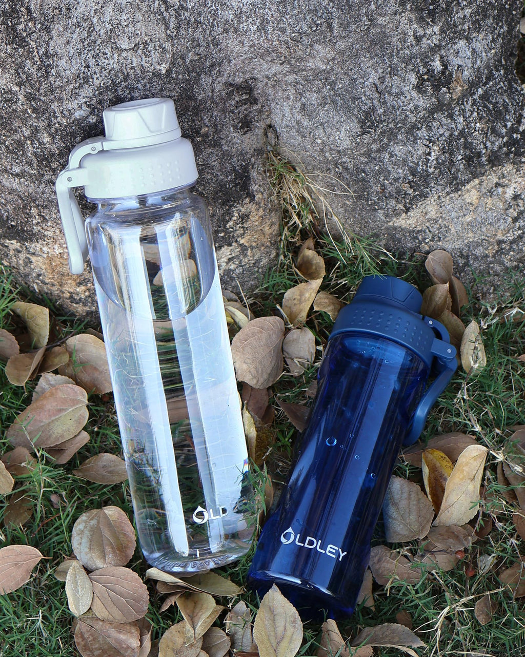 OLDLEY 600ml/20oz Water Bottle BPA Free Tritan Clear Water Bottle with Screw Lid & Carry Loop Reusable Leakproof Drinking Bottle for Sports, Gym, School, Outdoor (Black)