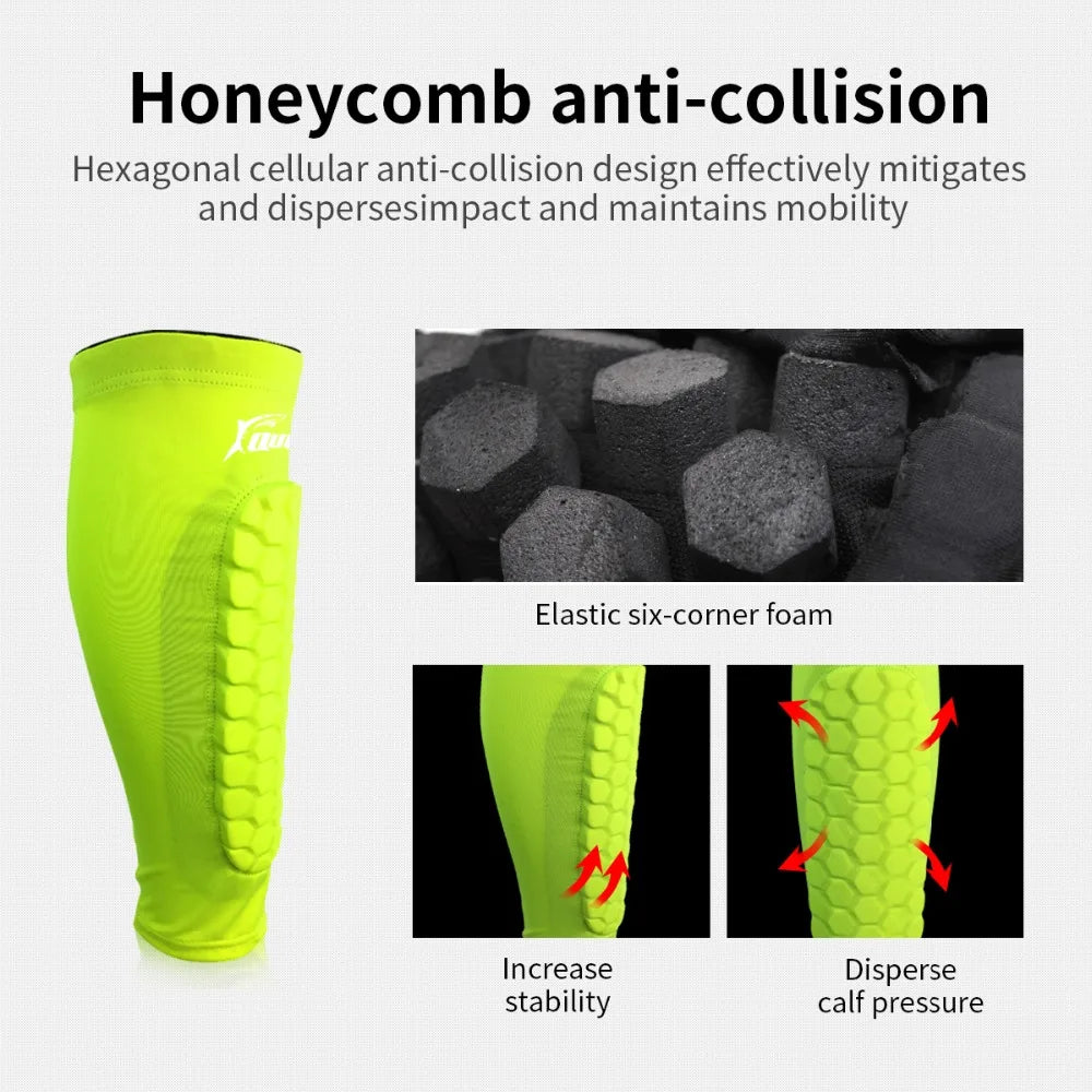 (XS-XL)1 Pair Adult Kids Soccer Shin Guard Children Crashproof Football Calf Protector Leg Sleeves Teens Training Leg Protection