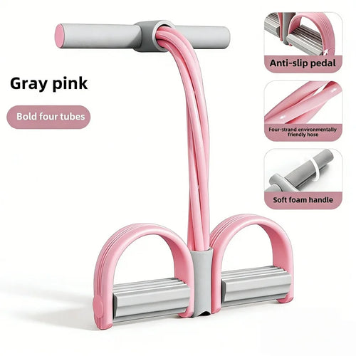 1pc Home Pedal Puller Fitness Set - Full Body Toner for Arms, Abs & Legs - Non-Slip Handles & Eco-Friendly Latex Band for Women